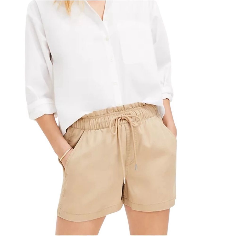 Loft khaki paperbag drawstring waist shorts size xlarge
